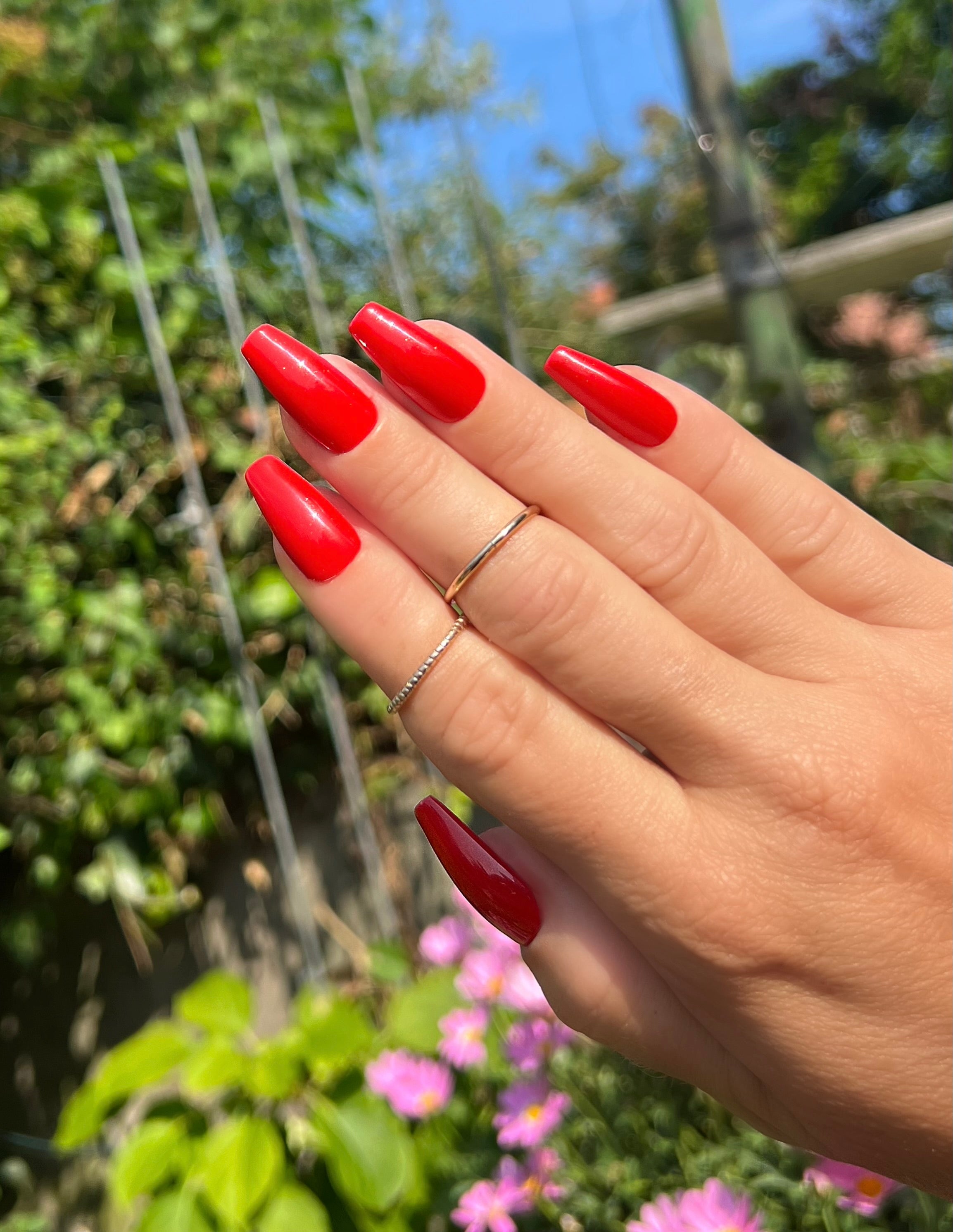 Gel Polish Red Shimmer