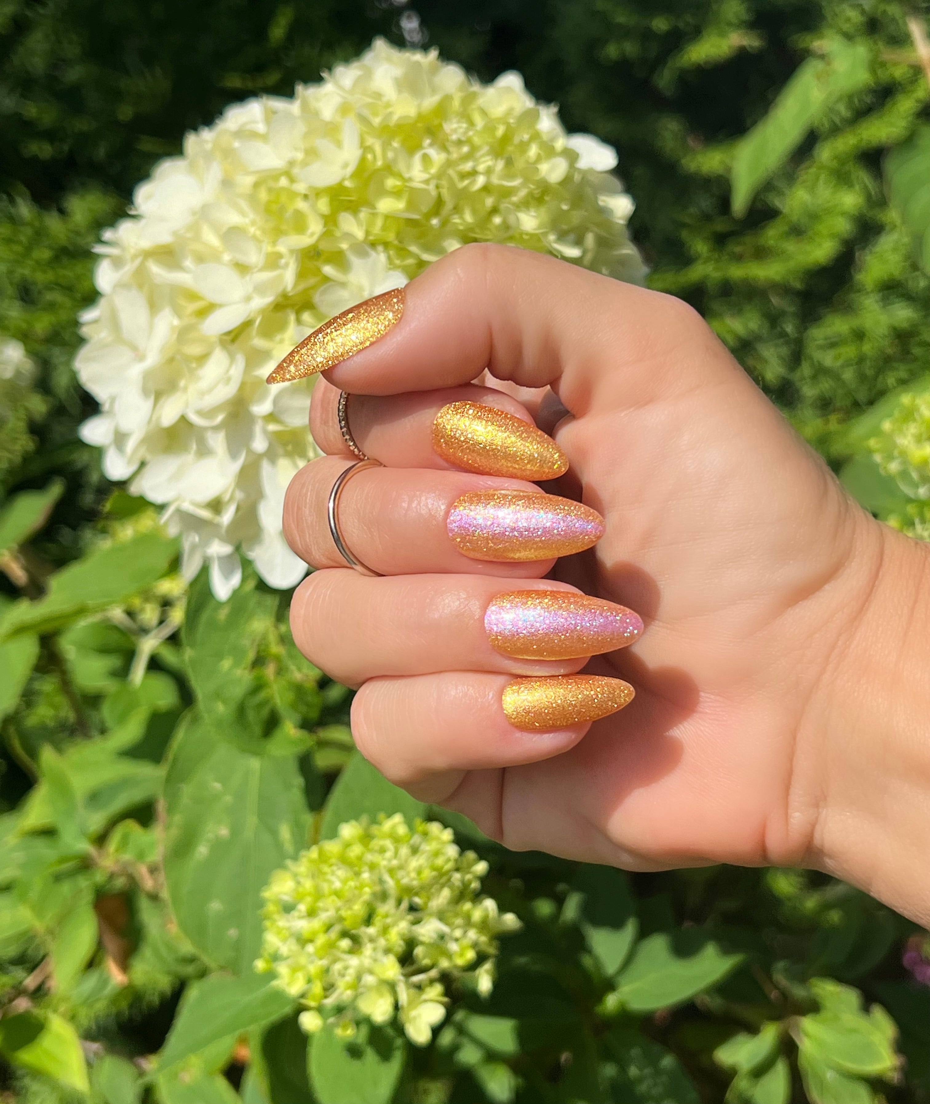 Gel Polish Gold Glitter