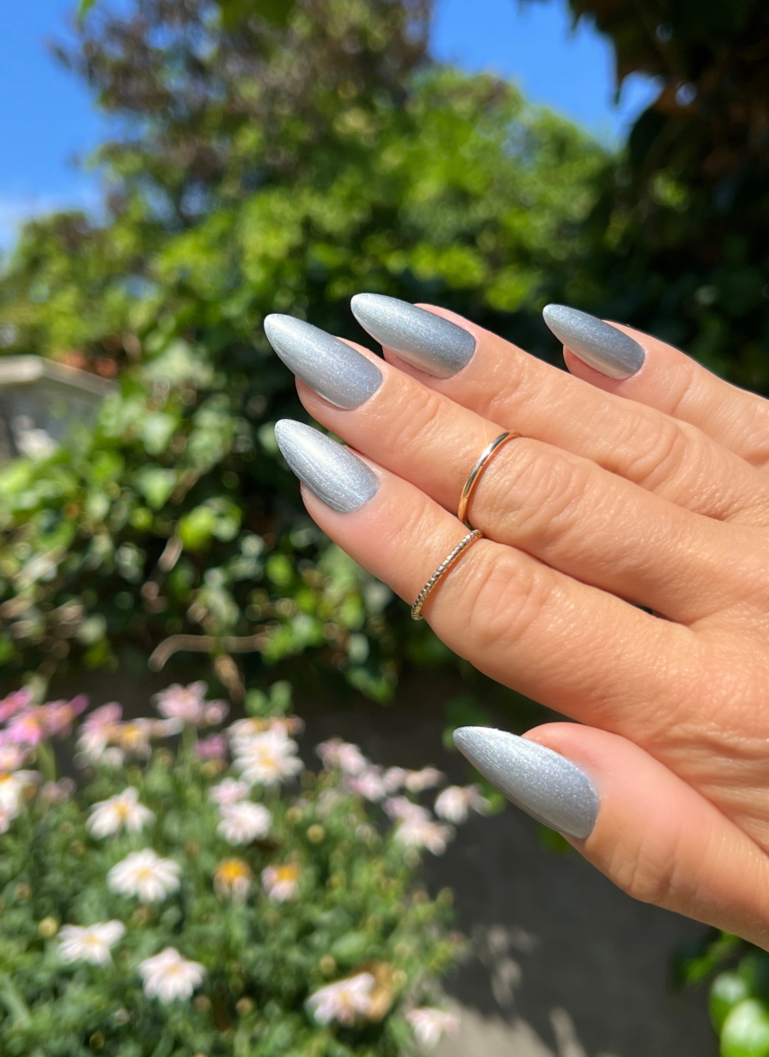 Gel Polish Silver Metal