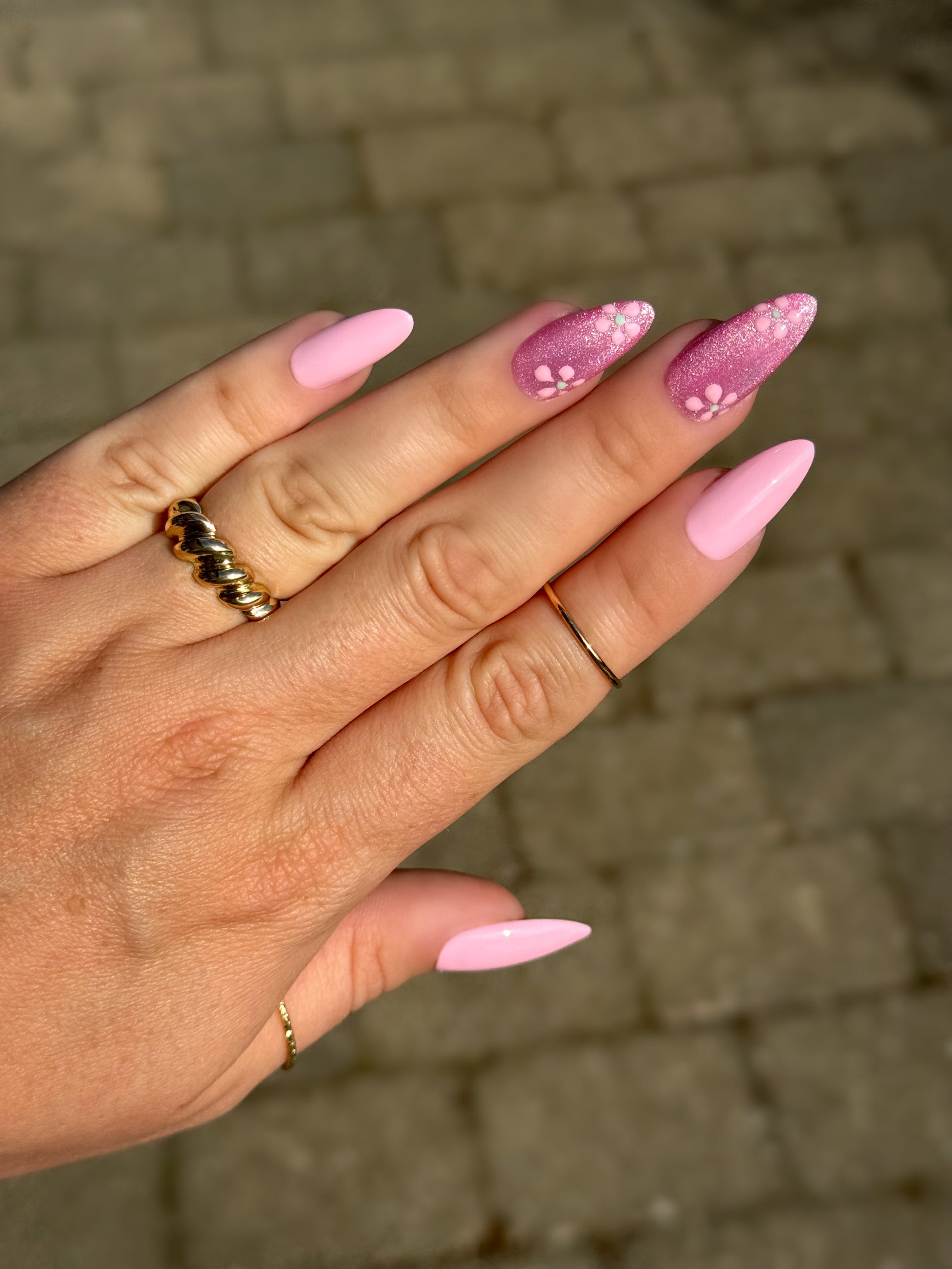 Gel Polish Pink Disco Cateye