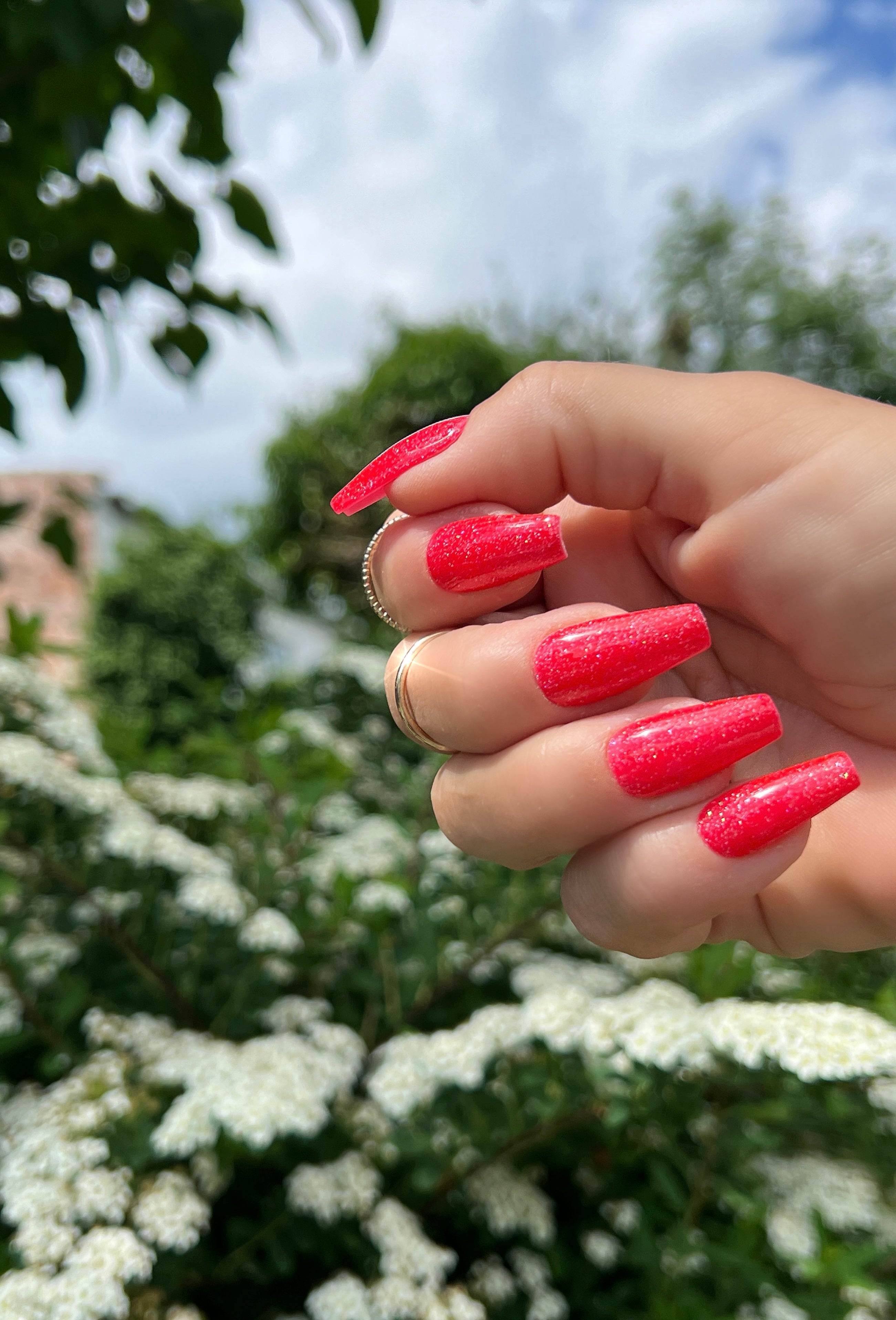 Gel polish Crimson Sparkle Fusion