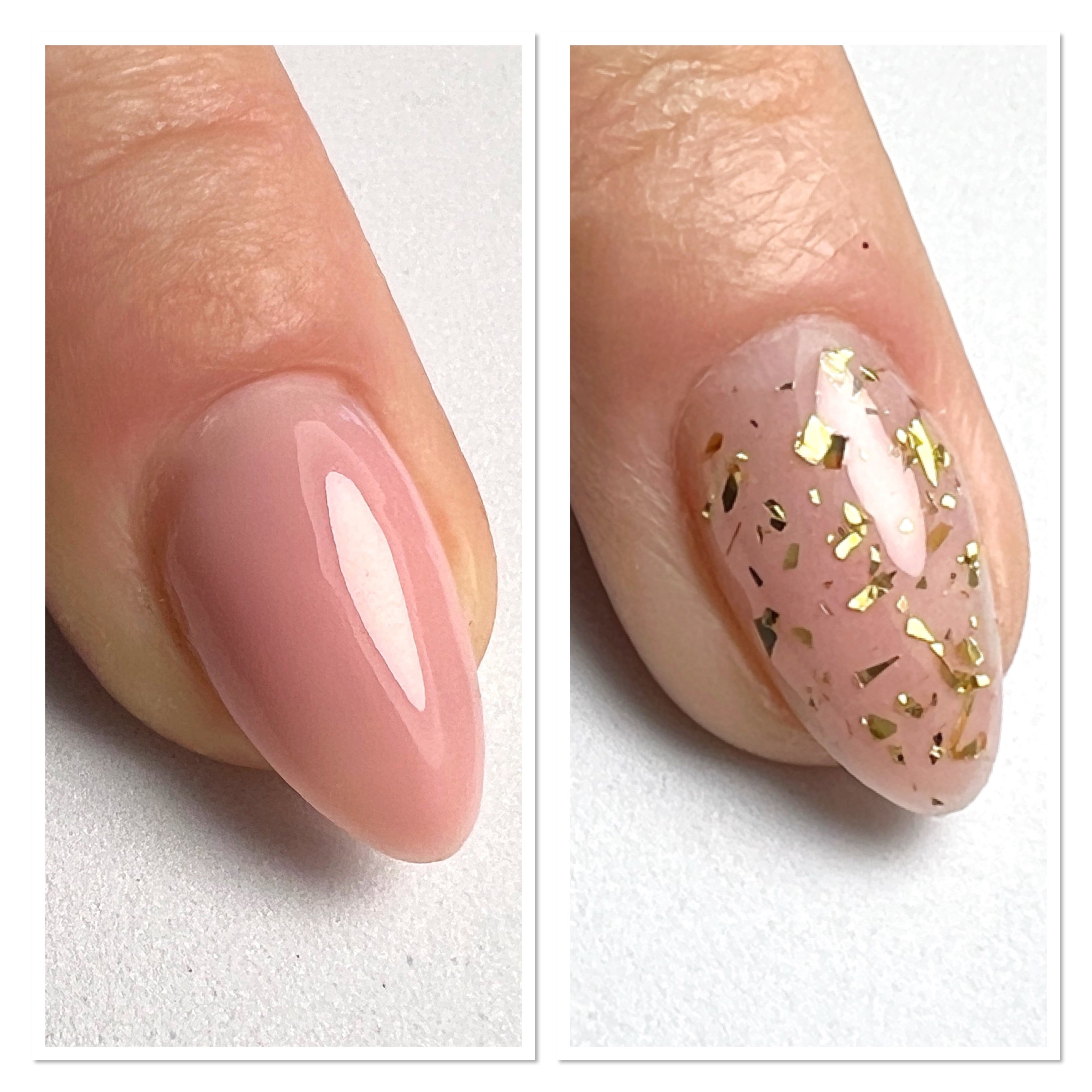 No Wipe Top Coat Glitter - Gold Flakes