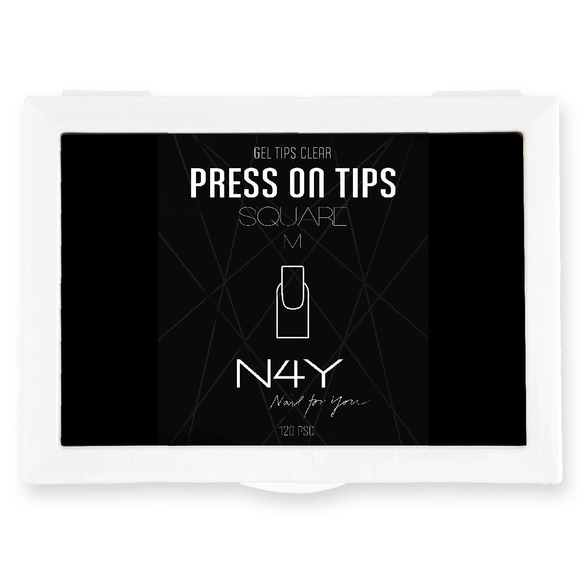 N4Y Press on Square Klar - 120 stk.