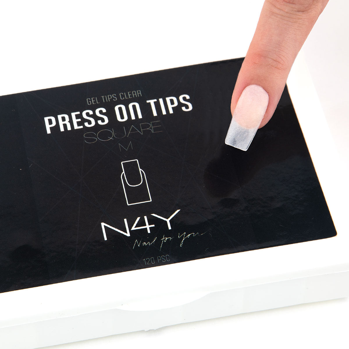 N4Y Press on Square Klar - 120 stk.